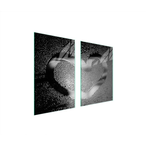 PIASTRA PROTETTIVA IN VETRO PER CUCINA 65x52 CUORE