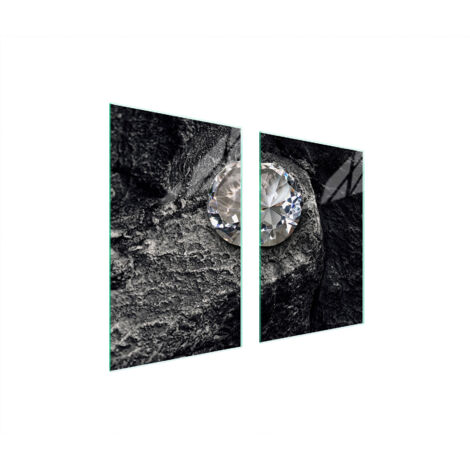 PIASTRA PROTETTIVA IN VETRO PER CUCINA 65x52 DIAMOND