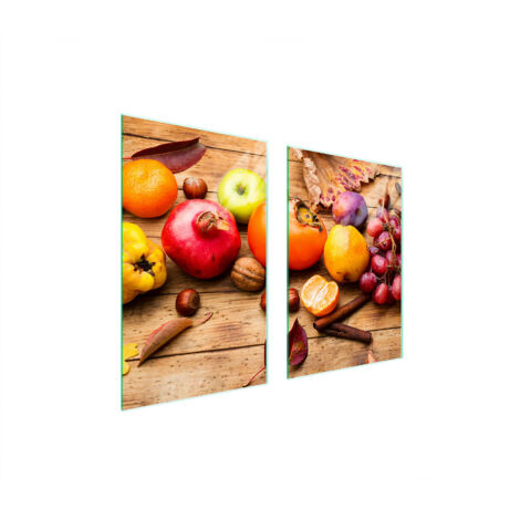 PIASTRA PROTETTIVA IN VETRO PER CUCINA 65x52 FRUTTA