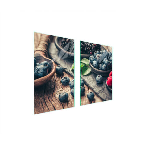 PIASTRA PROTETTIVA IN VETRO PER CUCINA 65x52 FRUTTA