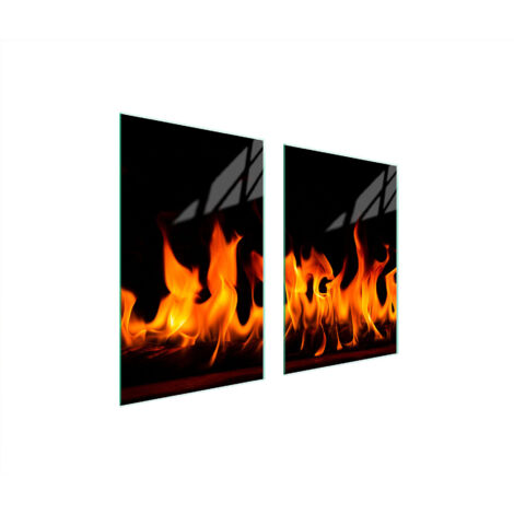 PIASTRA PROTETTIVA IN VETRO PER CUCINA 65x52 FUOCO