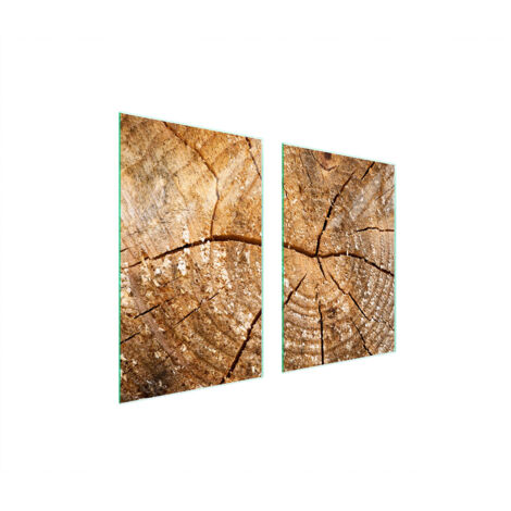 PIASTRA PROTETTIVA IN VETRO PER CUCINA 65x52 LEGNO