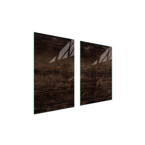 PIASTRA PROTETTIVA IN VETRO PER CUCINA 65x52 LEGNO