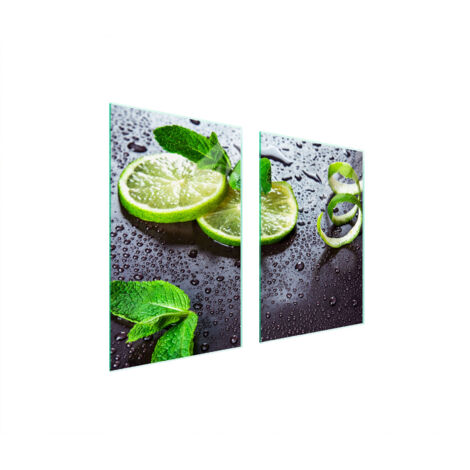 PIASTRA PROTETTIVA IN VETRO PER CUCINA 65x52 LIME