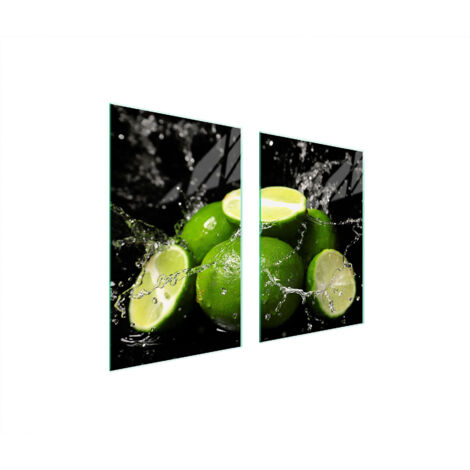 PIASTRA PROTETTIVA IN VETRO PER CUCINA 65x52 LIME