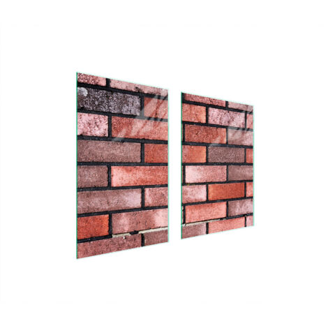 PIASTRA PROTETTIVA IN VETRO PER CUCINA 65x52 MATTONE
