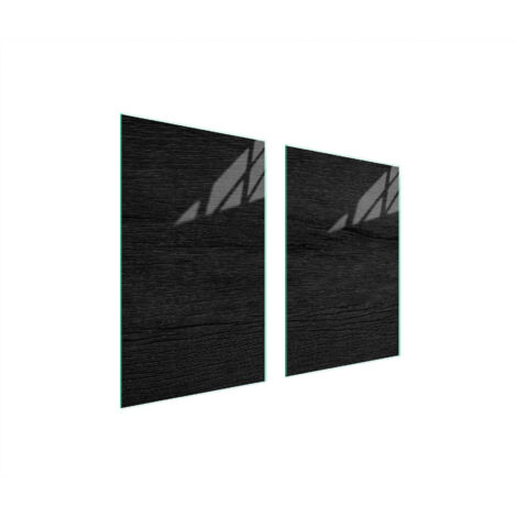 PIASTRA PROTETTIVA IN VETRO PER CUCINA 65x52 NERO