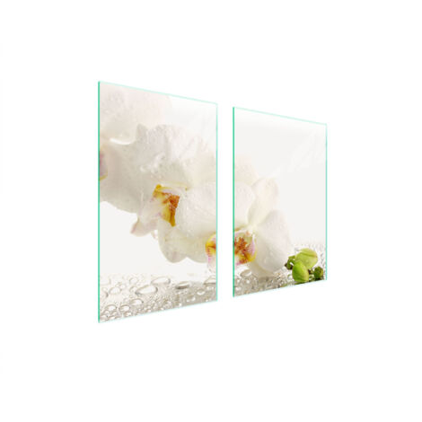 PIASTRA PROTETTIVA IN VETRO PER CUCINA 65x52 ORCHIDEA