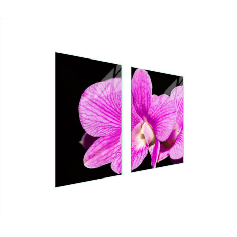 PIASTRA PROTETTIVA IN VETRO PER CUCINA 65x52 ORCHIDEA
