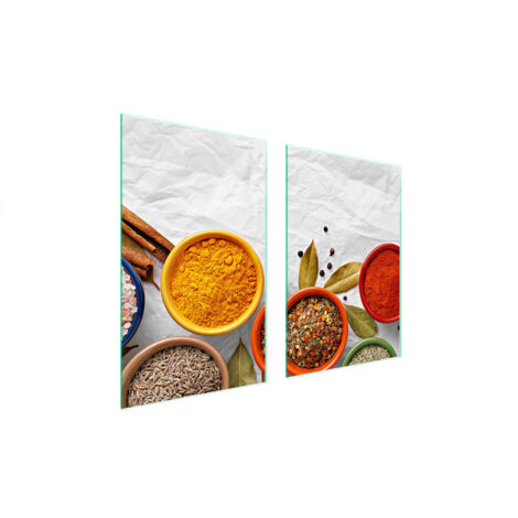 PIASTRA PROTETTIVA IN VETRO PER CUCINA 65x52 SPEZIE