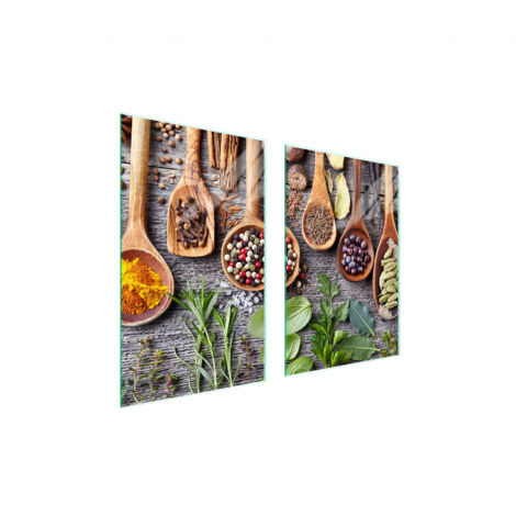 PIASTRA PROTETTIVA IN VETRO PER CUCINA 65x52 SPEZIE