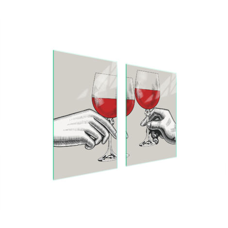 PIASTRA PROTETTIVA IN VETRO PER CUCINA 65x52 VINO
