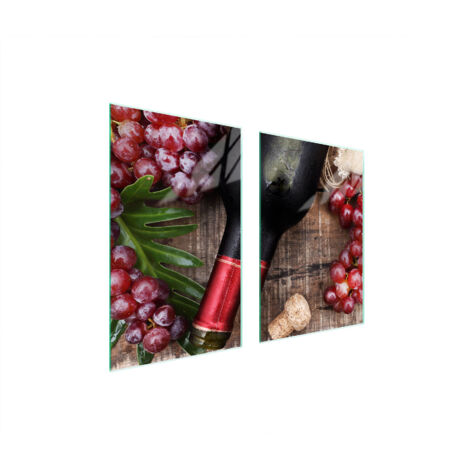 PIASTRA PROTETTIVA IN VETRO PER CUCINA 65x52 VINO