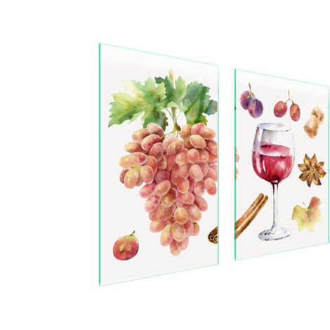PIASTRA PROTETTIVA IN VETRO PER CUCINA 65x52 VINO