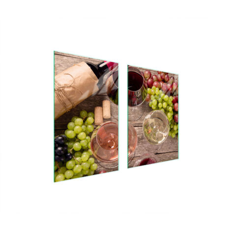 PIASTRA PROTETTIVA IN VETRO PER CUCINA 65x52 VINO