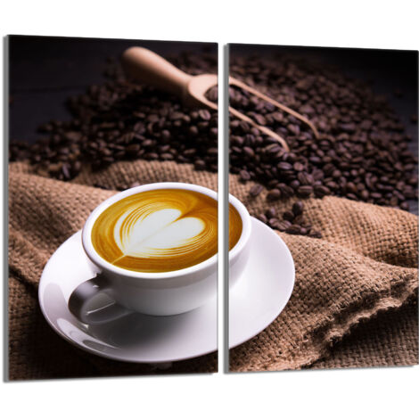 Piastra protettiva in vetro per fornello 2x30x52 Caffè