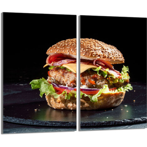 Piastra protettiva in vetro per fornello 2x30x52 Hamburger