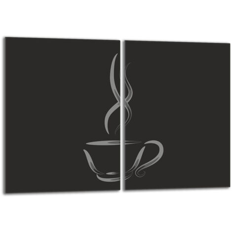 Piastra protettiva in vetro per fornello 2x40x52 Caffè