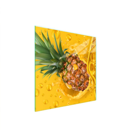 PIASTRA PROTETTIVA IN VETRO PER FORNELLO 50x52 ANANAS