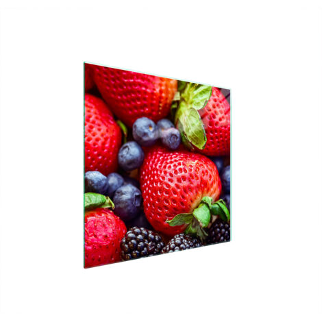PIASTRA PROTETTIVA IN VETRO PER FORNELLO 50x52 FRAGOLE