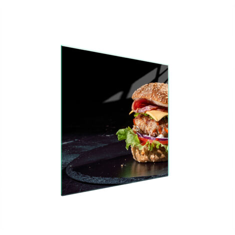 PIASTRA PROTETTIVA IN VETRO PER FORNELLO 50x52 HAMBURGER