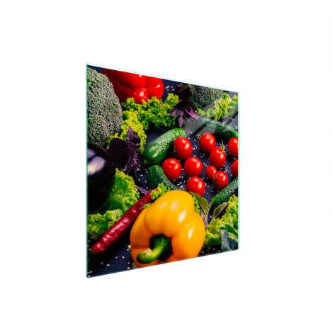 PIASTRA PROTETTIVA IN VETRO PER FORNELLO 50x52 VERDURE