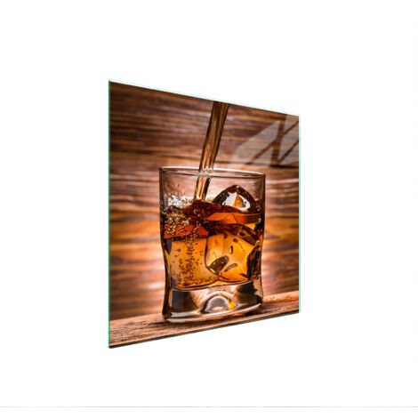 PIASTRA PROTETTIVA IN VETRO PER FORNELLO 50x52 WHISKY