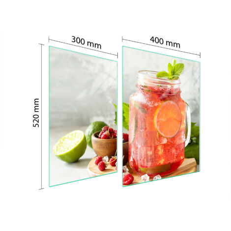 PIASTRA PROTETTIVA IN VETRO PER FORNELLO 70x52 DRINK