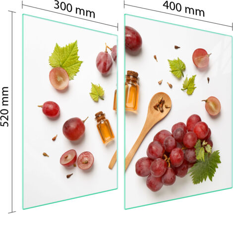 PIASTRA PROTETTIVA IN VETRO PER FORNELLO 70x52 FRUTTA