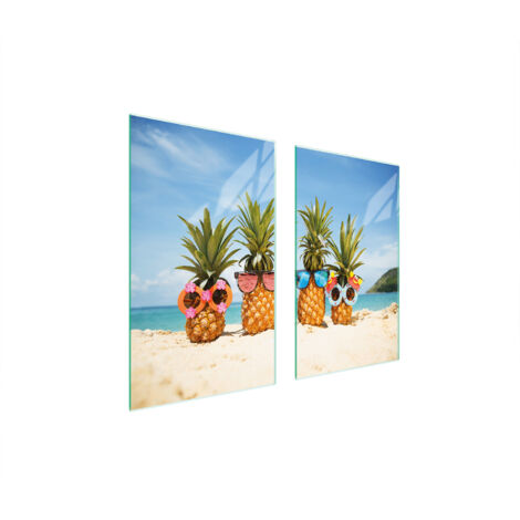 PIASTRA PROTETTIVA IN VETRO PER FORNELLO 75x52 ANANAS