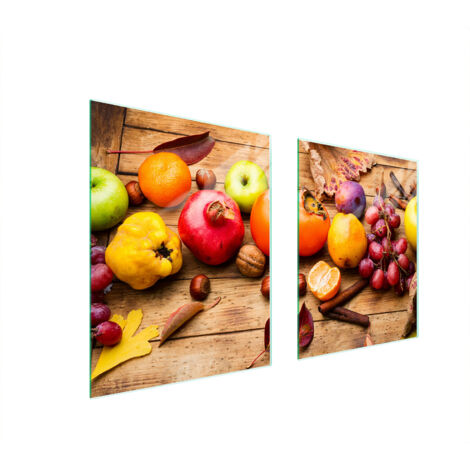 PIASTRA PROTETTIVA IN VETRO PER FORNELLO 85x52 FRUTTA