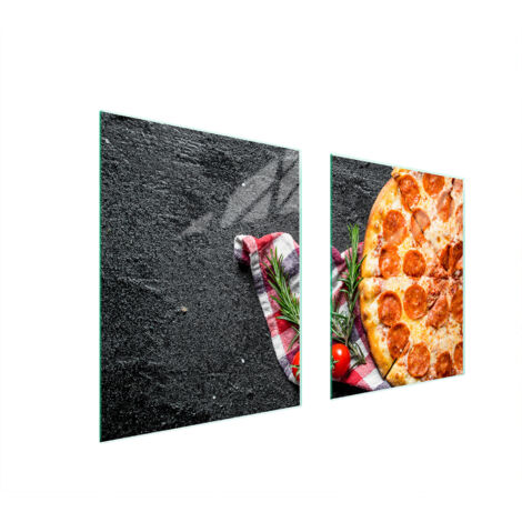 PIASTRA PROTETTIVA IN VETRO PER FORNELLO 85x52 PIZZA