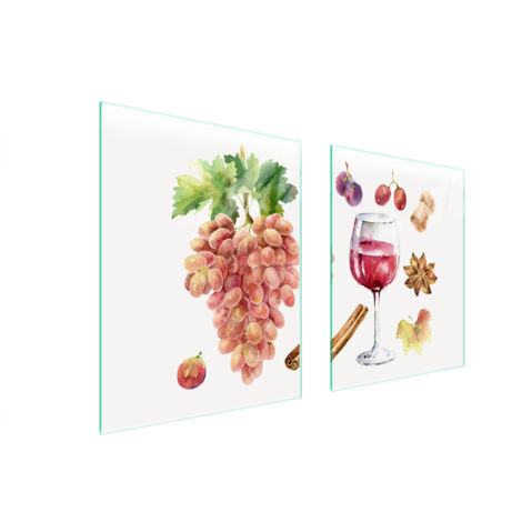PIASTRA PROTETTIVA IN VETRO PER FORNELLO 85x52 VINO