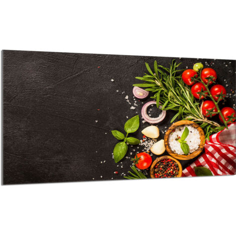 Piastra protettiva in vetro per fornello 90x52 Food