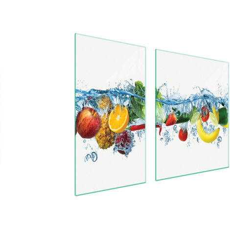 PIASTRA PROTETTIVA IN VETRO PER FORNELLO 90x52 FRUTTA