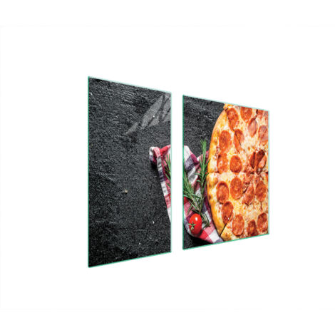 PIASTRA PROTETTIVA IN VETRO PER FORNELLO 90x52 PIZZA