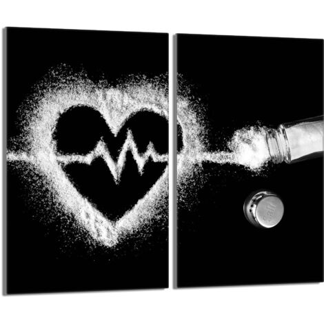 Piastra protettiva in vetro per la stufa 2x30x52 Cuore