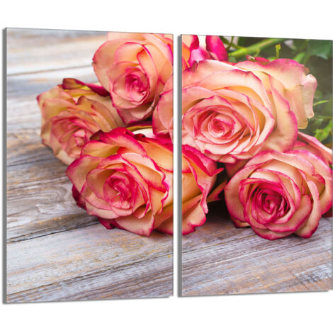 Piastra protettiva in vetro per la stufa 2x30x52 Rose