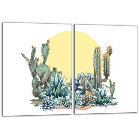 Piastra protettiva in vetro per la stufa 2x40x52 Cactus
