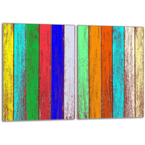 Piastra protettiva in vetro per la stufa 2x40x52 Colorato