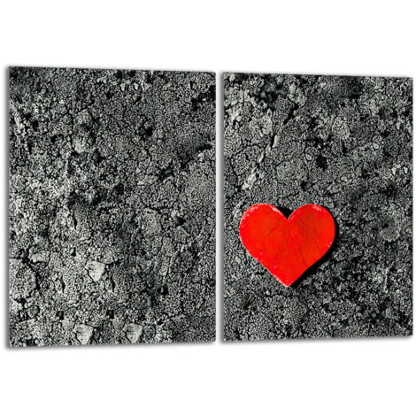 Piastra protettiva in vetro per la stufa 2x40x52 Cuore