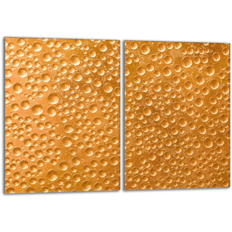Piastra protettiva in vetro per la stufa 2x40x52 Drops