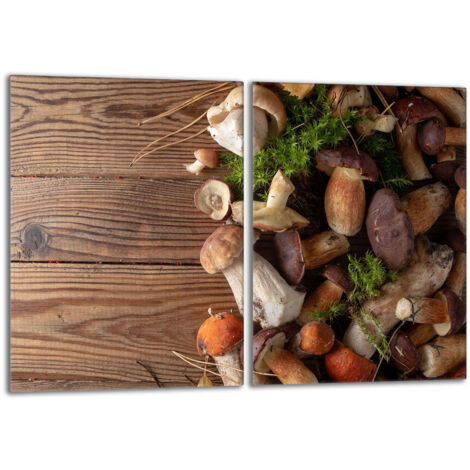 Piastra protettiva in vetro per la stufa 2x40x52 Funghi