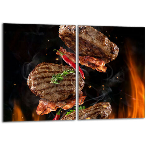 Piastra protettiva in vetro per la stufa 2x40x52 Grill