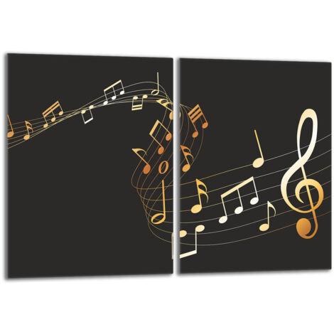 Piastra protettiva in vetro per la stufa 2x40x52 Music