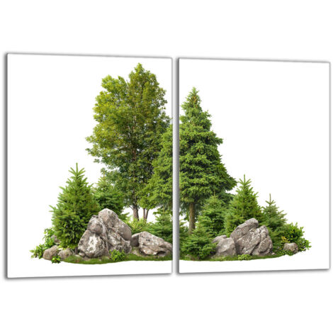 Piastra protettiva in vetro per la stufa 2x40x52 Trees