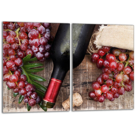 Piastra protettiva in vetro per la stufa 2x40x52 Vino