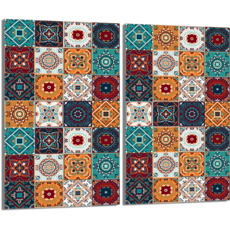 Piastra protettiva in vetro per stufa 2x30x52 Mosaico