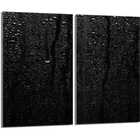 Piastra protettiva in vetro per stufa 2x30x52 Nero
