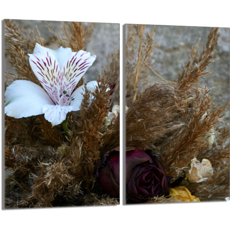 Piastra protettiva in vetro per stufa 2x30x52 Orchidea